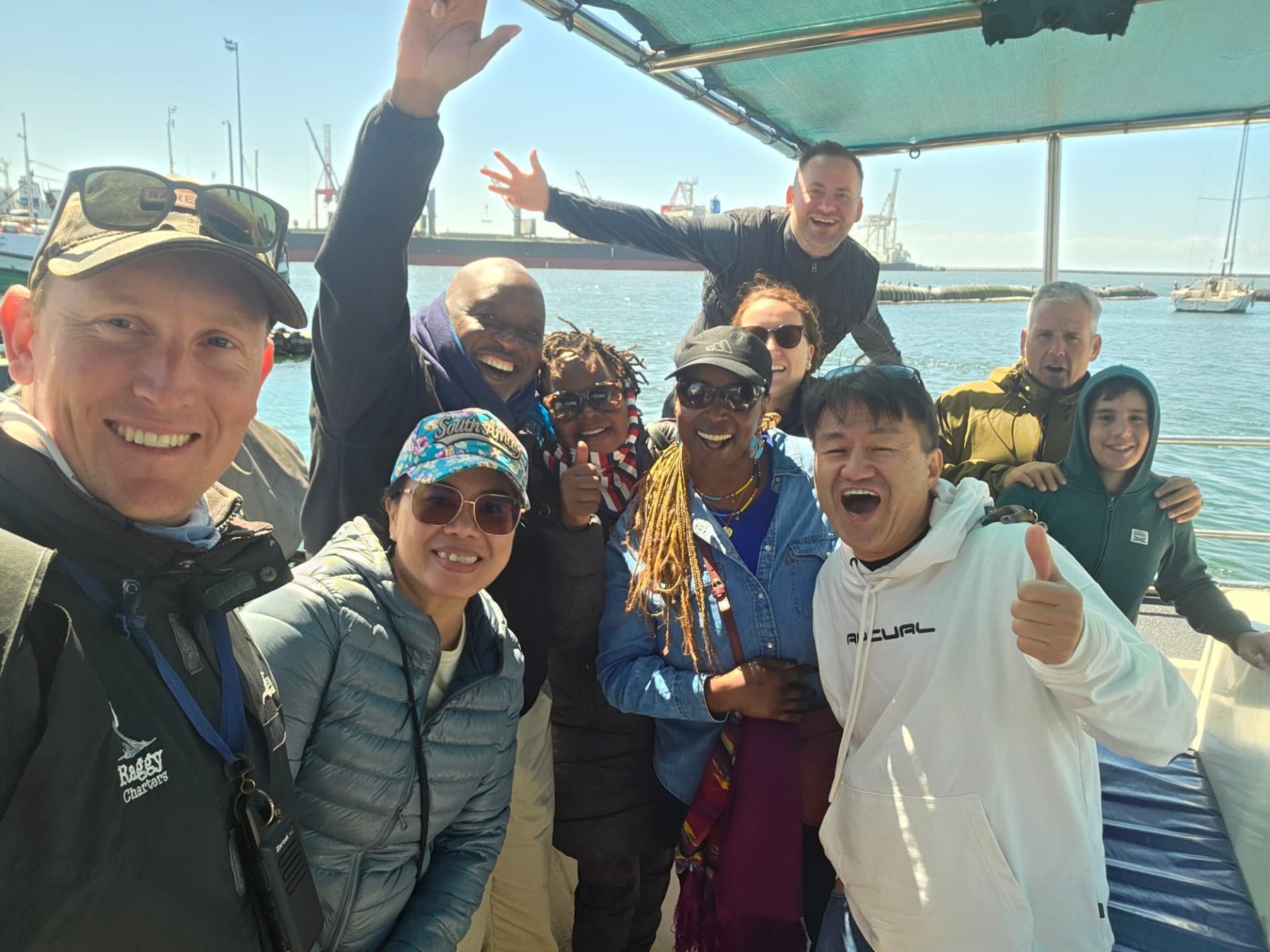 All smiles aboard the boat