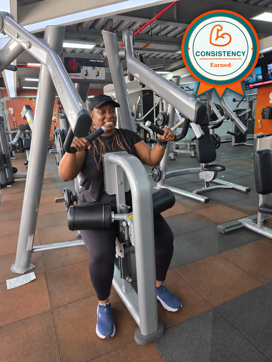 Showing up at the gym — consistency, earned