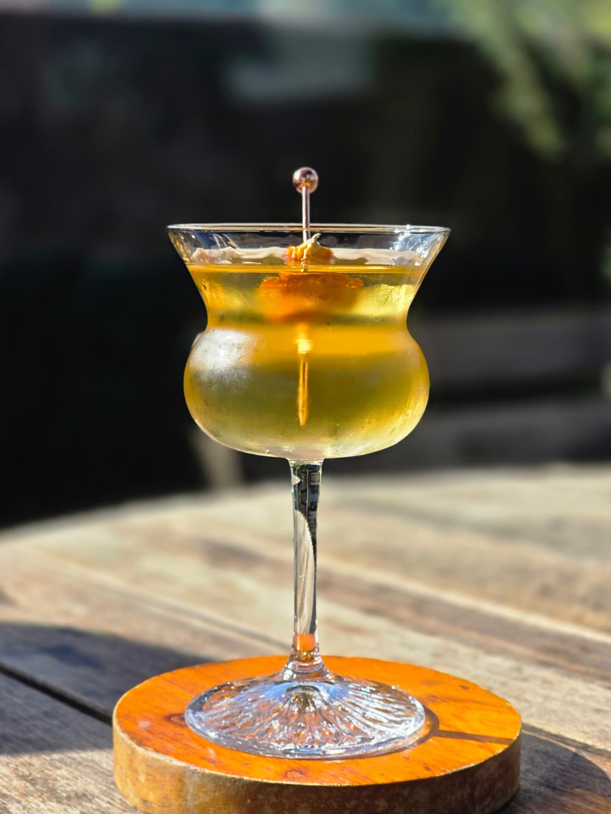 A golden cocktail